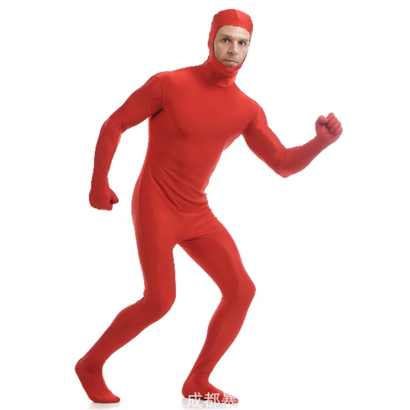 Высокое качество Полный Средства ухода за кожей открытым Уход за кожей лица Zentai костюм Для мужчин с лайкрой нейлон custom вторая кожа плотно Костюмы Средства ухода за кожей костюм на Хэллоуин для мужчин