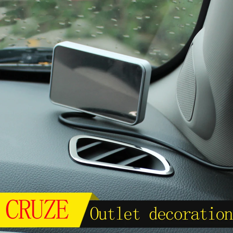 

2 Pcs/Set Stainless Steel Car Air Conditioning Outlet Vent Trim Sticker Interior Cover for Chevrolet Chevy Cruze 2009 - 2015
