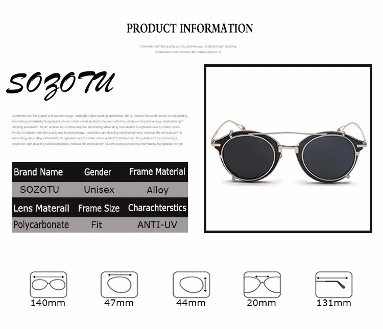 Модные очки в стиле стимпанк, круглые солнцезащитные очки для женщин и мужчин, Винтажные Солнцезащитные очки, женские брендовые дизайнерские очки для мужчин и женщин YQ021