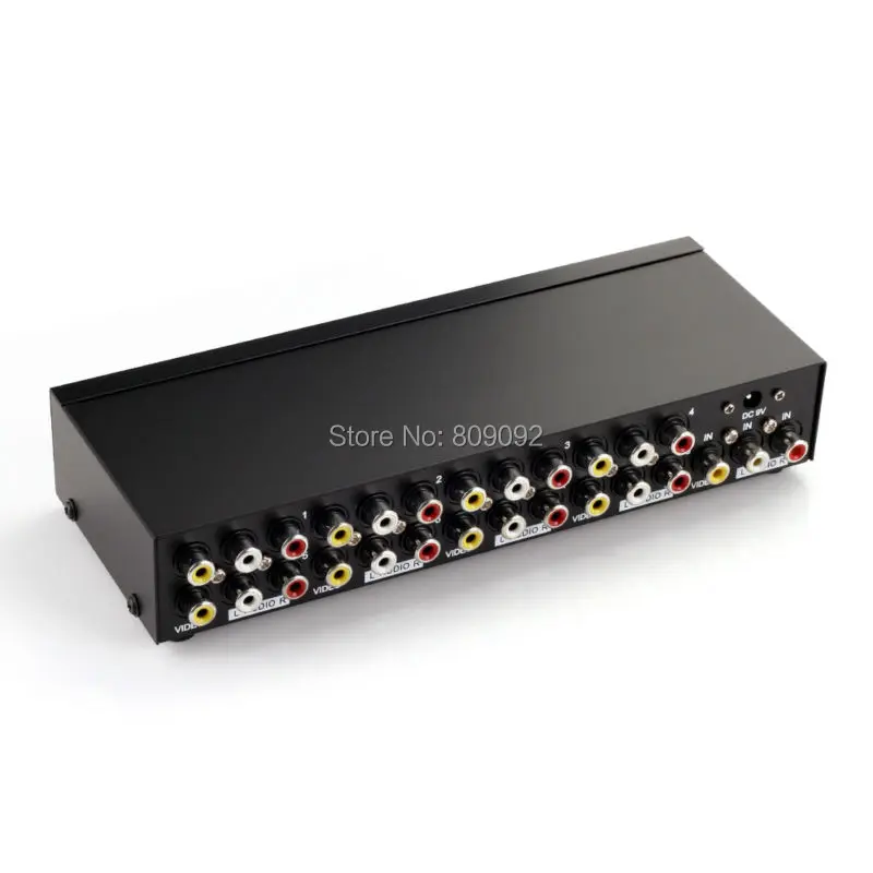 1x8 1 to 8 Way Ports RCA Audio Video AV Splitter Switch Switcher TV DVD Monitor 1x8 1 to 8 Way Ports RCA Audio Video AV Splitter Switch Switcher TV DVD Monitor