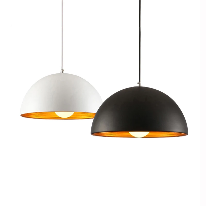  Nordic Black/White Pendant Light Aluminum Lampshade Lighting Suspension Luminaire E27 110V 220V for - 32759164068