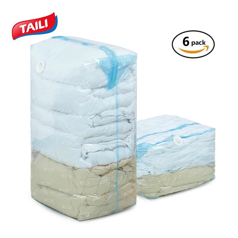 

6PCS Three-Dimensional Vacuum Bags For Quilt Blanket Clothes Cube Space Saver Storage Bag Wardrobe Closet Organizer No Leak