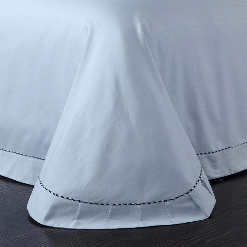 Waliicorners New Cotton linens beige Embroidery Luxury Bedding set King Queen size Bed set Duvet cover Bedsheet Pillowcases 27 1