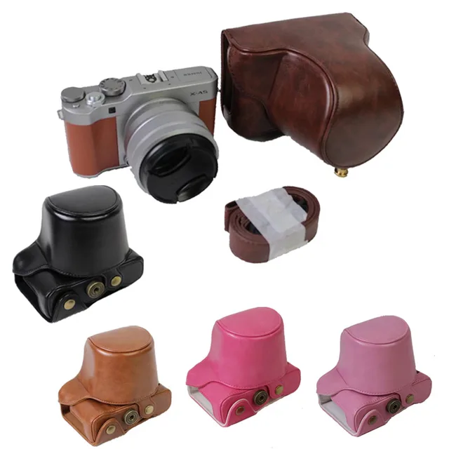 PU Leather Camera Bag Case For Fuji Fujifilm XA5 XA 5 15 45mm lens