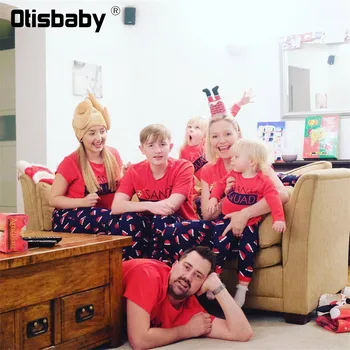 Noël correspondant à la famille tenues nouvel an mère père fils fille pyjamas maman et bébé correspond à des tenues assorties