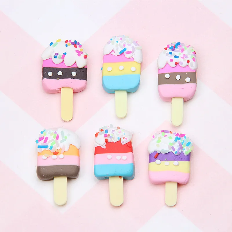 30 шт Kawaii Полимерная глина Фруктовое Мороженое Кабошон для детей подарочные