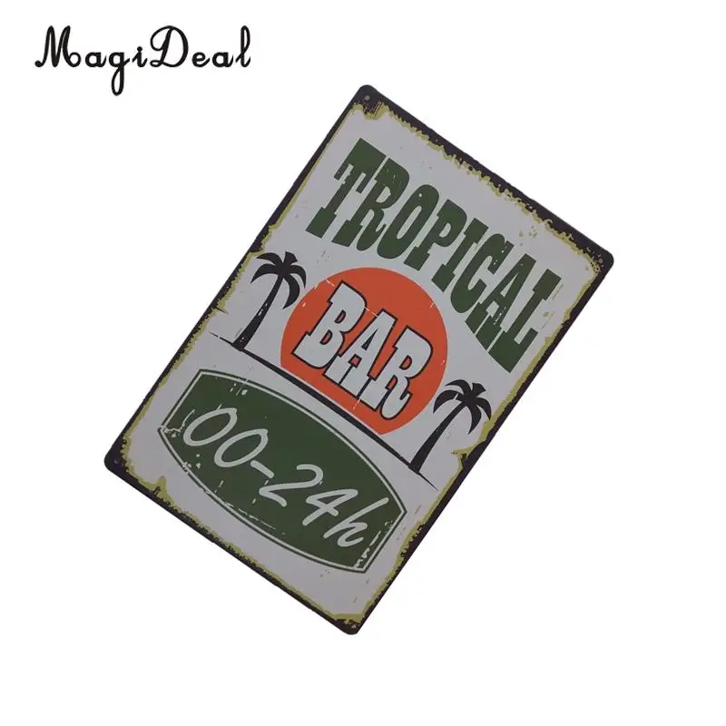 MagiDeal Rectangle Retro Sheet Iron Tin Sign Pub Home Poster Plaque Cafe Wall Door Waterproof Plate Wall Decoration #62