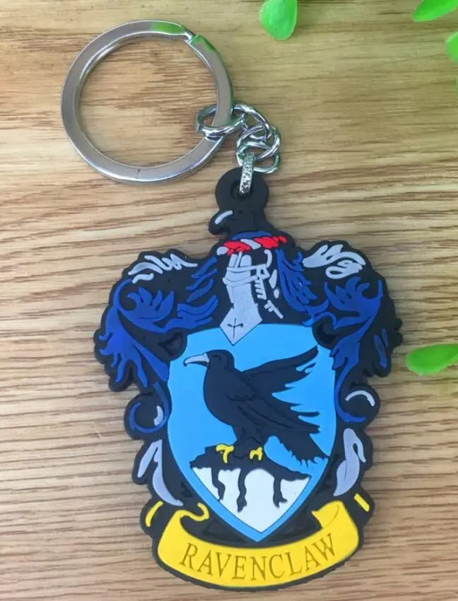 Гермиона брелок игрушки Гриффиндор эмблема игрушки брелок Ravenclaw Хогвартс брелок Пуффендуя Драко Слизерин двусторонний ключ - Цвет: 3