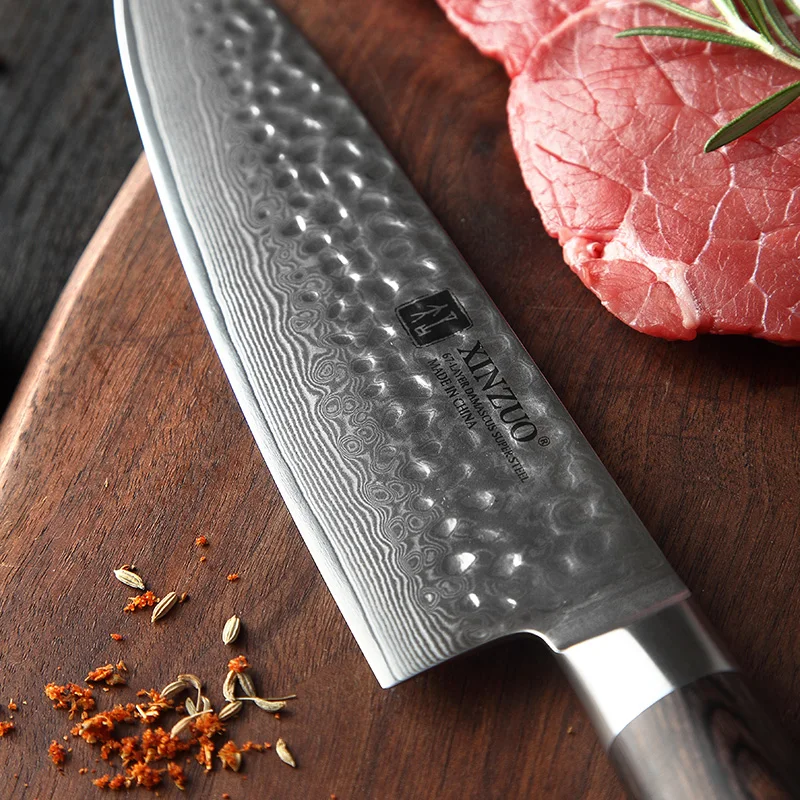  XINZUO 5 pcs Kitchen Knife Set Damascus Steel Chef Knife set Stainless Steel Chef Utility Knife Pak - 32793402846