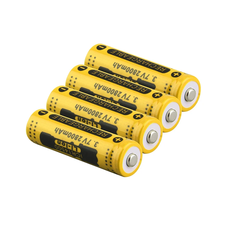 Batería recargable de iones de 3,7 V, 2800mah, 14500, GTF, venta agrupada|Baterías recargables| -