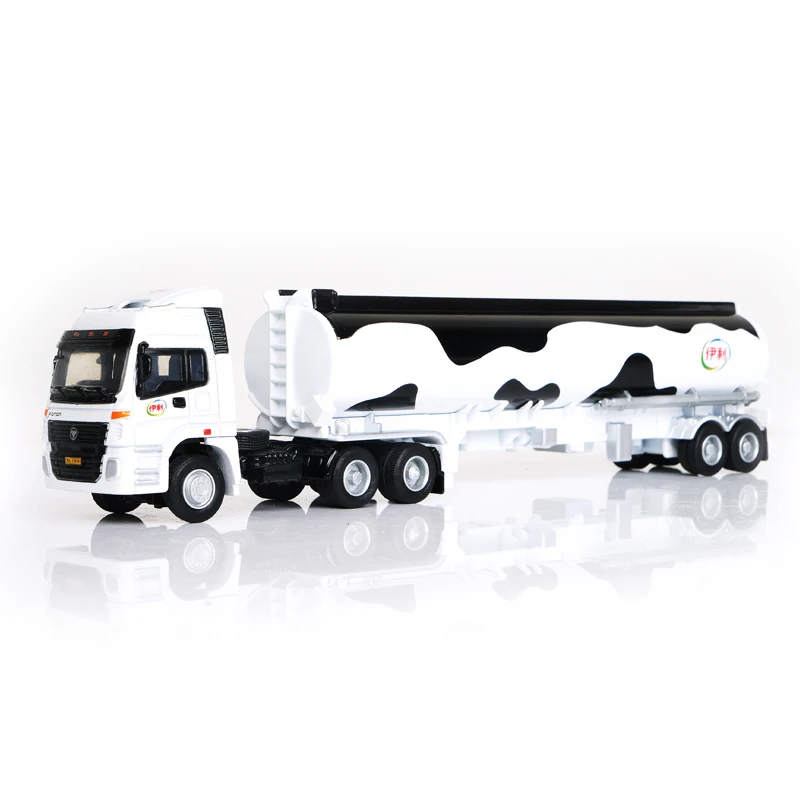 1:76 Die-casting Alloy Metal Fukuda Oman Dairy Transport Truck Milk Transporter Car Model Car Toy Miniature Scene All For Layout