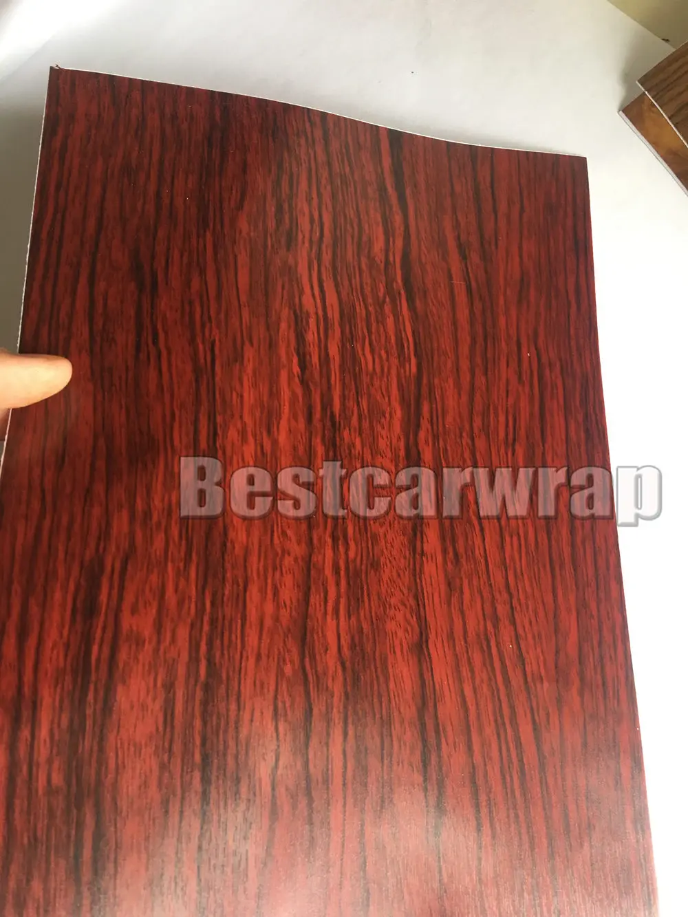 3M RED wood Grain Vinyl Car Wrapping Film sticker laptop skin (1)