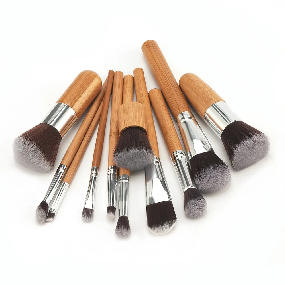 Conjuntos de Maquiagem eyeshadow concealer blush fundação escova Quantidade : 11pcs Makeup Brushes + 1 Puff + 1 Bag