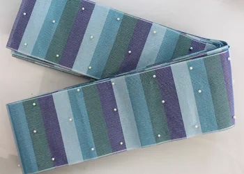 

the Newest African Aso-Oke Headtie Colorful African Aso Oke Head tie with Beads for Party or Wedding MA54 Color6