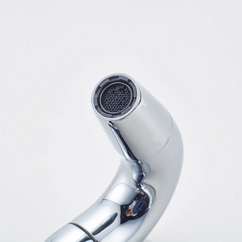 FLG Горячая хромированная отделка 360 градусов вращающийся Латунный однорычажный водопроводный кран для ванной раковины смеситель для раковины кран