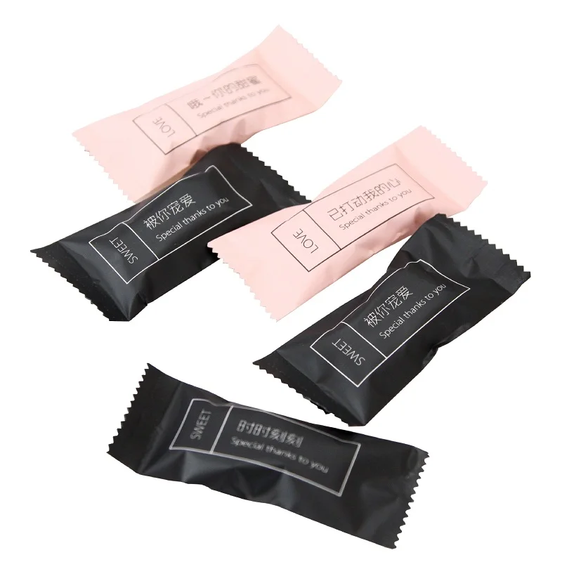 

2000 X (4*9.5cm ) Thicken Characters Series Black & Pink Nougat Wrapper Elegant Alumium Foil Sweets Bags