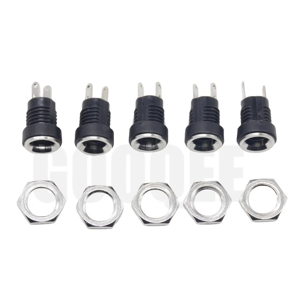 5/10 шт. 3A 12V DC Питание разъем Женский Панель крепление Разъем 5,5 мм 2,1 мм переходник 2 типы терминалов 5,5*2,1