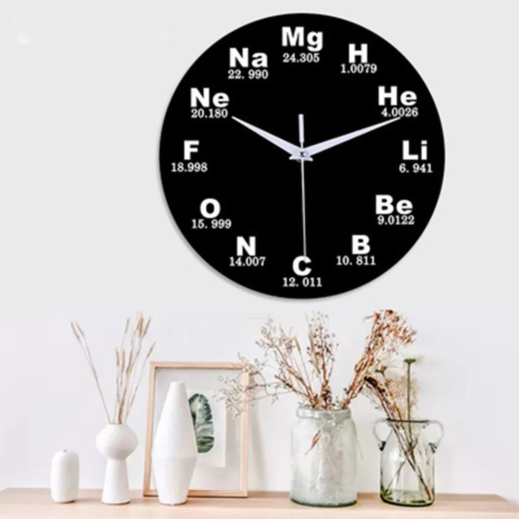 

ISHOWTIENDA Word IY decorative 12-Inch Mute Decorative wall Clock Bedroom Living Room Musical Instrument Clock Living room hot