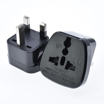 

2pcs UK conversion plug Universal EU US UK AU to UK 3pins Type G power adapter travel charge electric socket