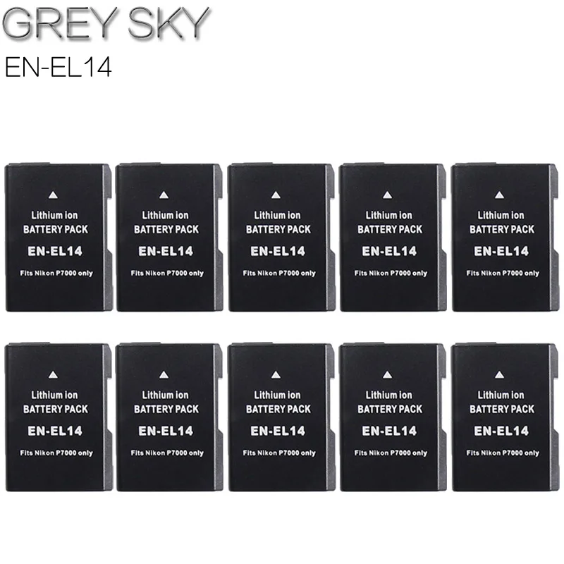 

7.4V 1050mAh EN-EL14 Batteries ENEL14 EN EL14 Camera Battery Pack For Nikon D5200 D3100 D3200 D5100 P7000 P7100 MH-24