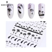 1 лист Кокосовых Пальм Ногтей Воды Переводные Картинки Летом Стиль Наклейки Якоря ночтей Наклейки#21567