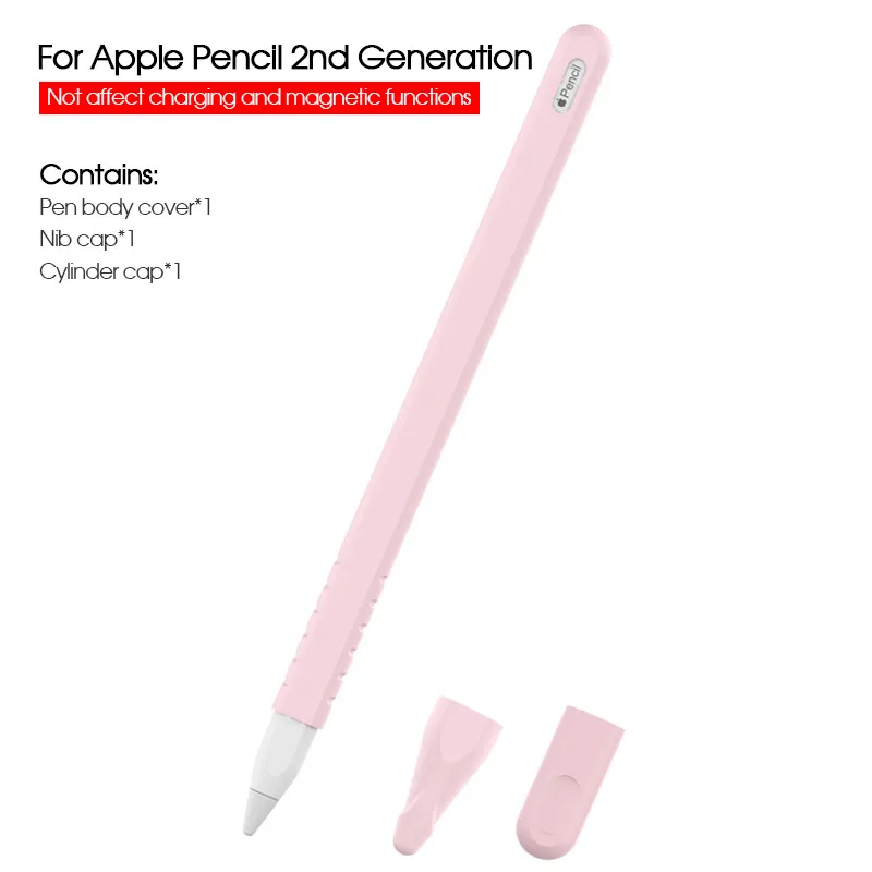 Мягкий силиконовый чехол для Apple Pencil 2-го поколения для iPad Pencil 2 колпачок Насадка На глушитель держатель планшет ручка-стилус чехол