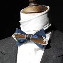 Натуральный галстук-бабочка с перьями мужской галстук-бабочка