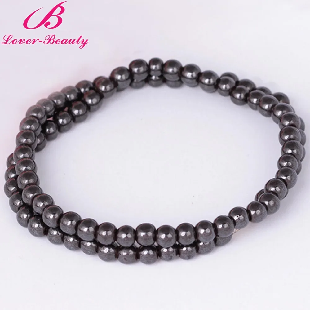 Lover font b Beauty b font Black Beads Magnetic Necklace weight Loss Hematite Jewelry font b