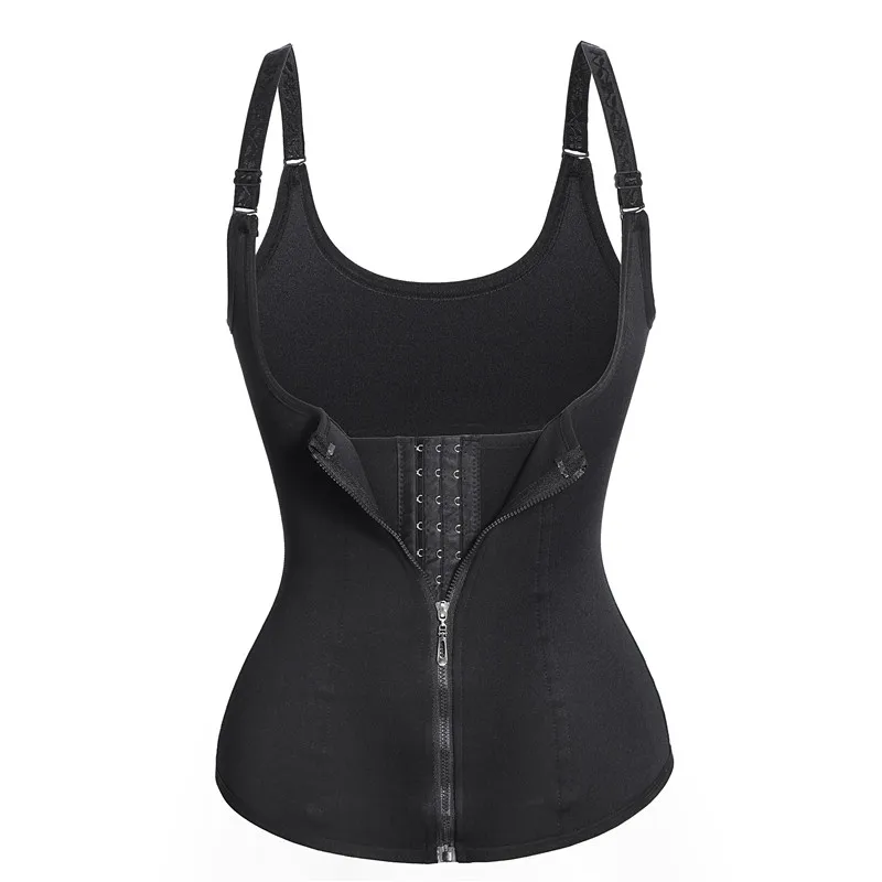 Adjustable Shoulder Strap Waist Trainer Vest Corset Women Zipper Hook ...