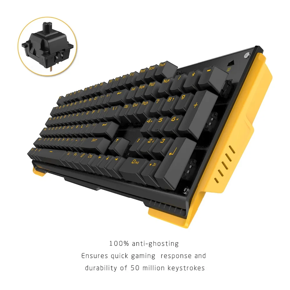James Donkey 619 104keys Mechanical Gaming Keyboard with Gateron Switch Game Keyboard USB Wired For PC