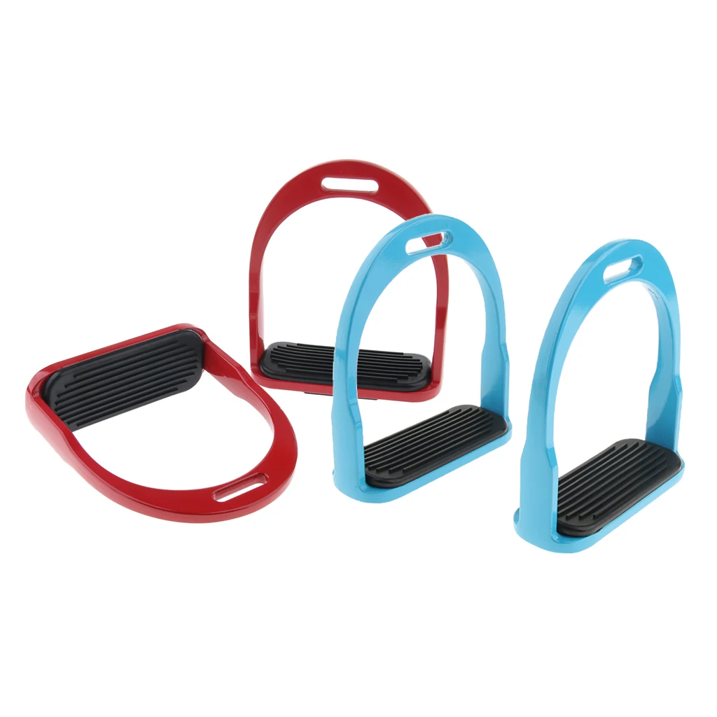 2019 2 Pairs Horse Saddle Aluminum Western Stirrups Tread Tack Men Women Riding Horse Riding Stirrups Body Protectors