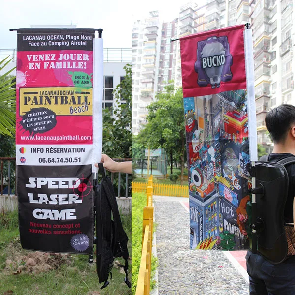 

Backpack advertisement rack Outdoor advertising banner poster holder display rack outdoor Advertising poster frame holder