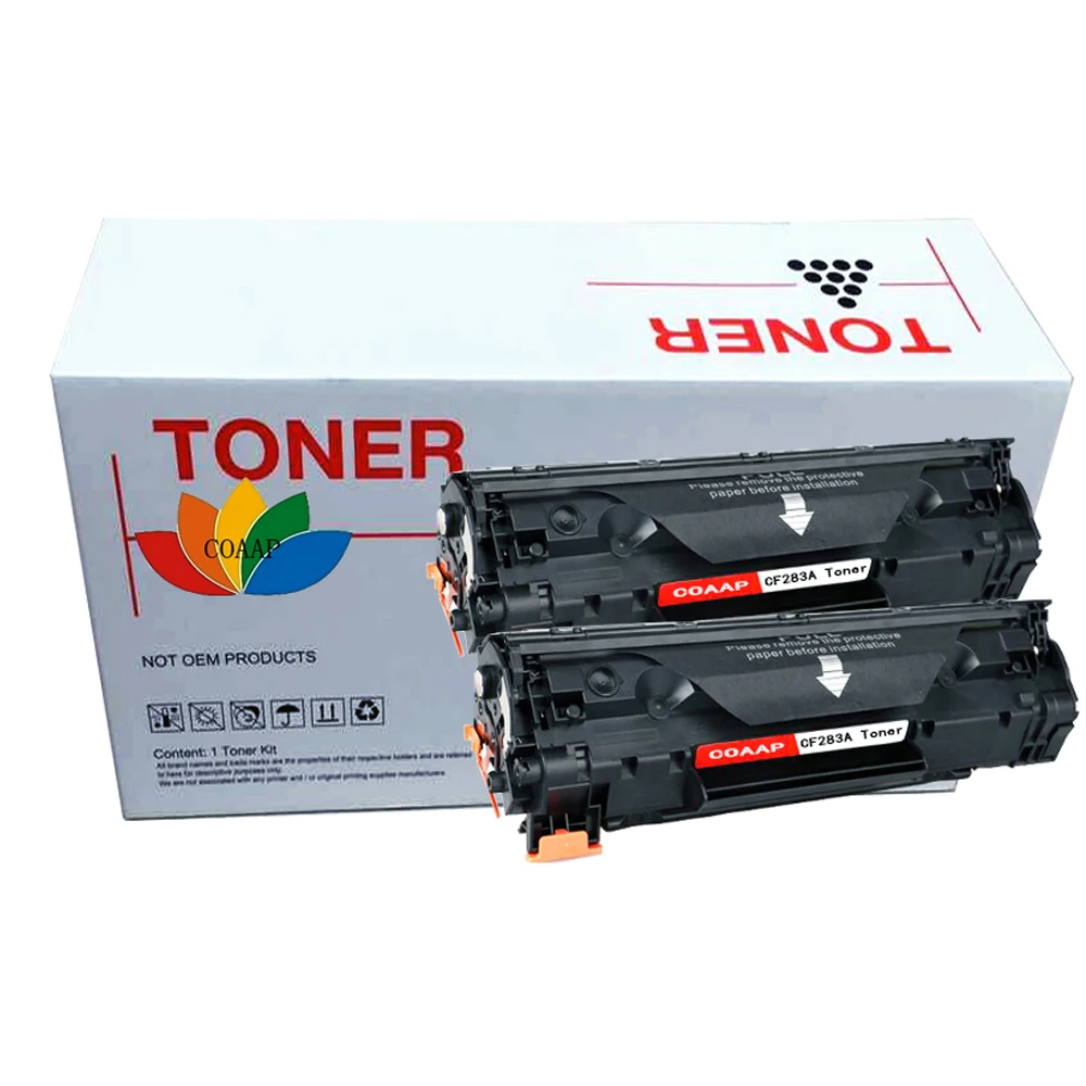 Картридж с тонером COAAP 83A CF283A CF283 A CF 283A (2 упаковки черный) совместимый HP LaserJet Pro MFP