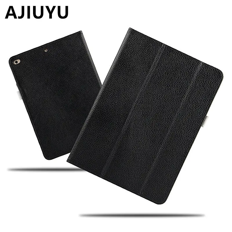 AJIUYU чехол из воловьей кожи для Apple iPad 9 7 дюйма Новые 2017 чехлы Защитный смарт-чехол