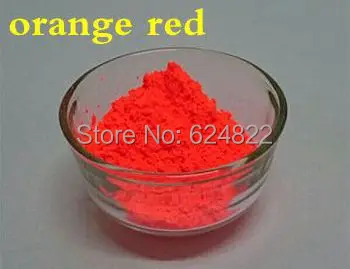 

NEON Orange-Red Color Shiny Phosphor Powder Fluorescent Pigment Coating,cosmetic pigment, Not Luminous Paint Powder.