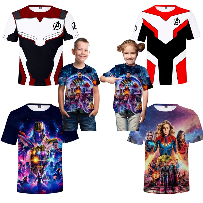 Kids Boys Girls T-shirt The Avengers 4 Endgame Quantum Realm Cosplay Tee Shirt Thanos Captain Marvel Superhero Costume Tops Tee Kids Boys Girls T-shirt The Avengers 4 Endgame Quantum Realm Cosplay Tee Shirt Thanos Captain Marvel Superhero Costume Tops Tee