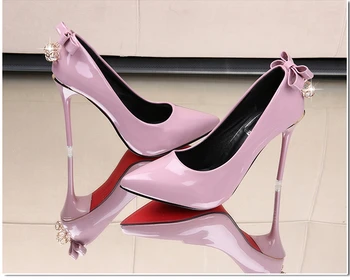 

11cm Size 26-28 Pointed Toe Women Banquet Pumps Lady Wedding Party Shoes Leather Casual Canvas Dancing Party High Heels G58