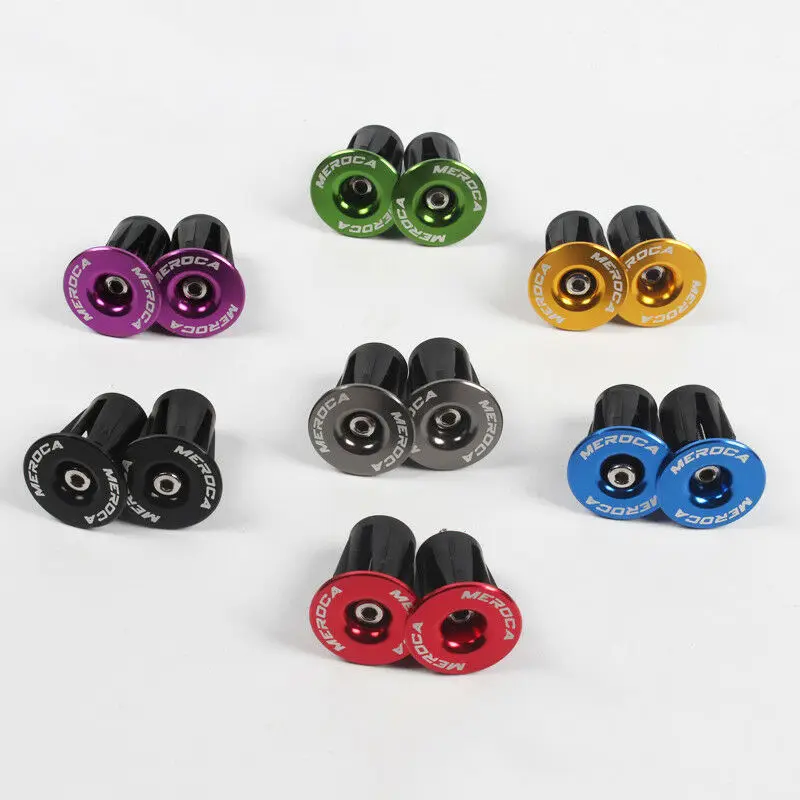 2PCS Bicycle Handlebar Ends Bike Parts Aluminium Alloy MTB Bike Handle Bar Grips Plugs Caps For Bicycle Accessories