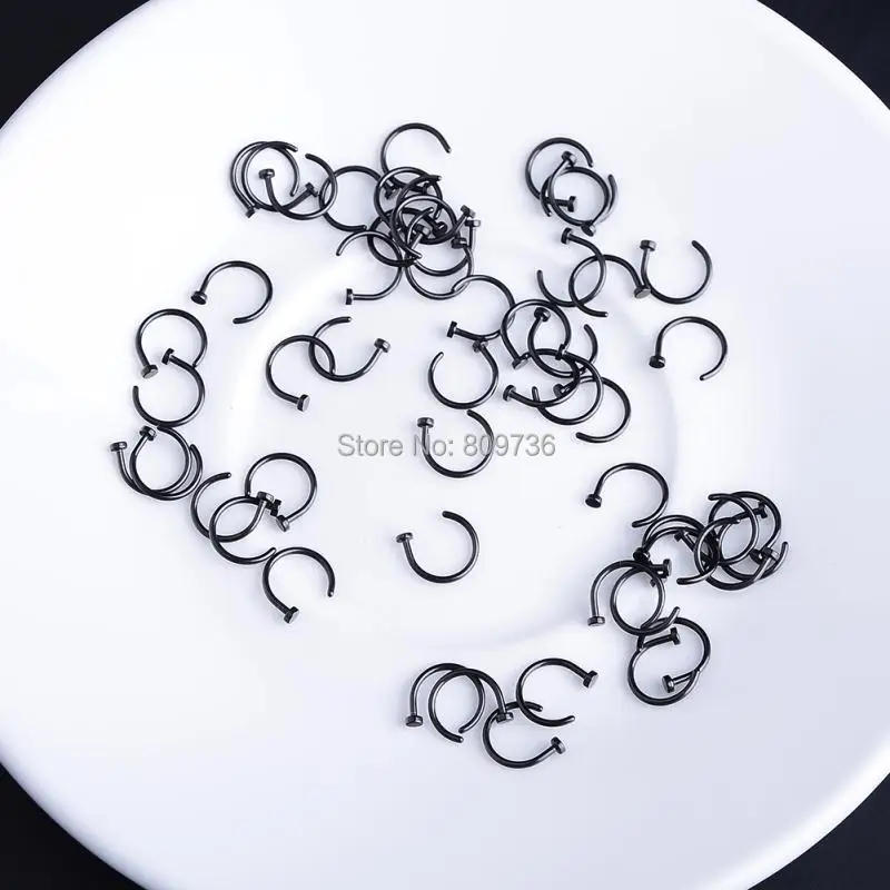 Piercing Jewelry Fake Nose Clip Stud Rings 316L Stainless Steel 6 8 10 12mm For Women 5PCS