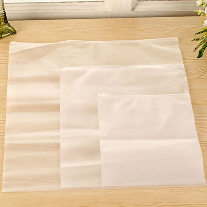 5Pcs Frosted Thick Plastic Reclosable Zipper Poly Bag, Storage Packaging Bag for Gift Clothes Shoes Jewelry HG0438 (3)