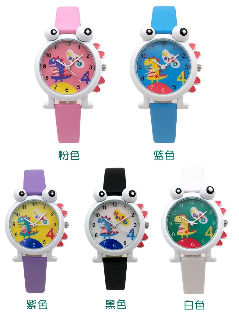 Новинка 2019 года; милые детские часы в форме динозавра для студентов с мягким поясом; дышащие мужские кварцевые часы для девочек