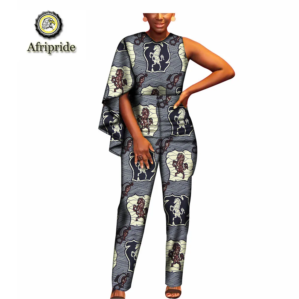 Африканские Комбинезоны для женщин AFRIPRIDE dashiki bazin riche из чистого хлопка Анкара печать частная одежда S1829003