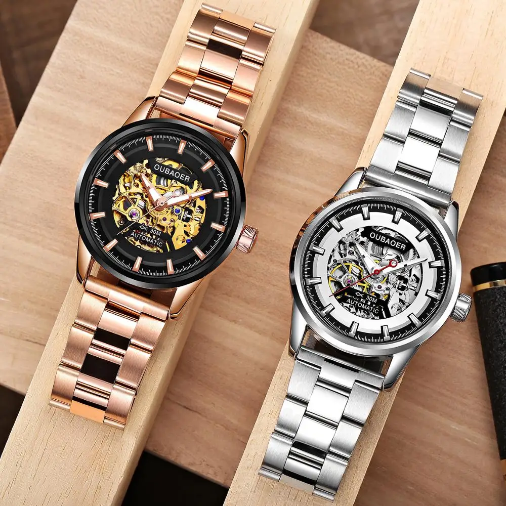 Horloge OUBAOER 2019 Топ люксовый бренд модные мужские часы водонепроницаемые турбийоны