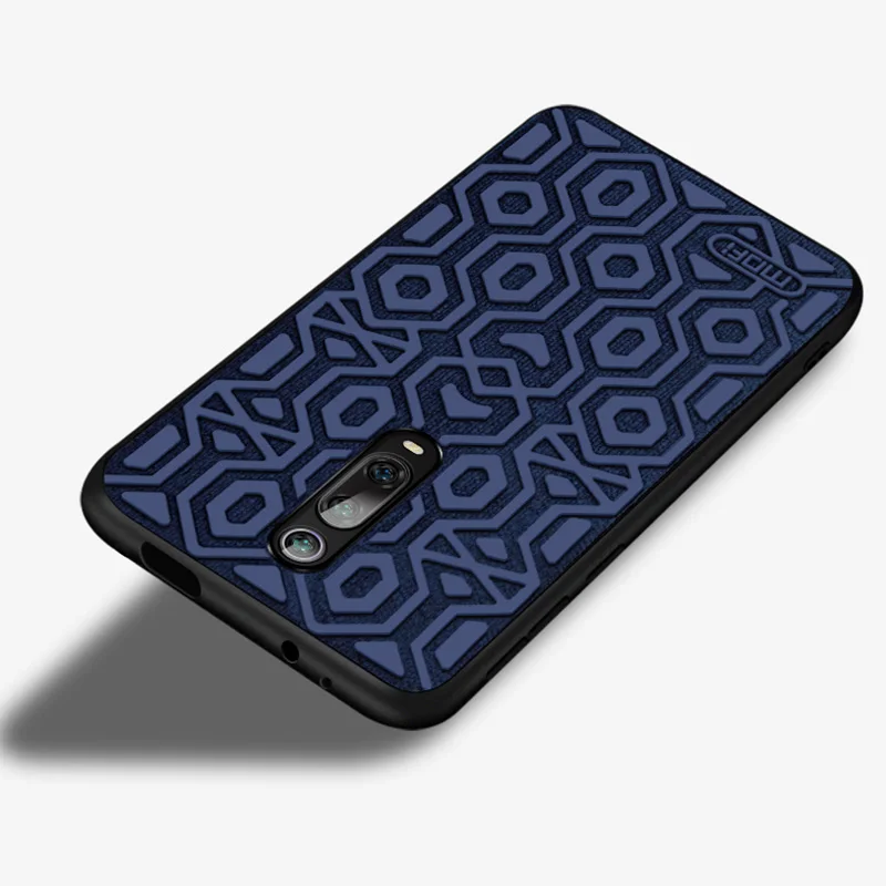 Для Xiaomi mi 9T Pro Чехол защитный MOFi mi 9t жидкий силикон супер нескользящий ТПУ Мягкий задний Чехол - Цвет: dark blue