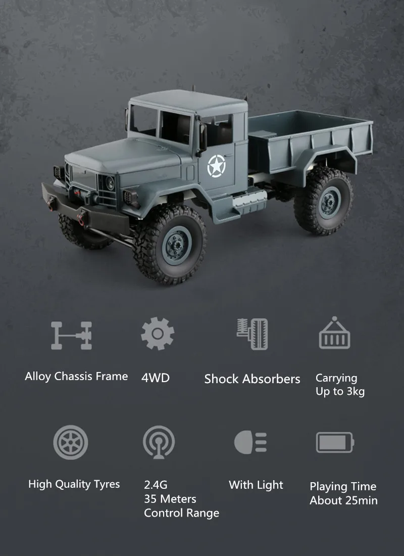 Fora de Estrada Veículos de Controle Henglong Caminhão Rock Crawler us Transportador Militar 4wd Tático 2.4g Remoto Modelo Brinquedo Eletrônico rc 7 militar fora de estrada 4wd tático 2.4g