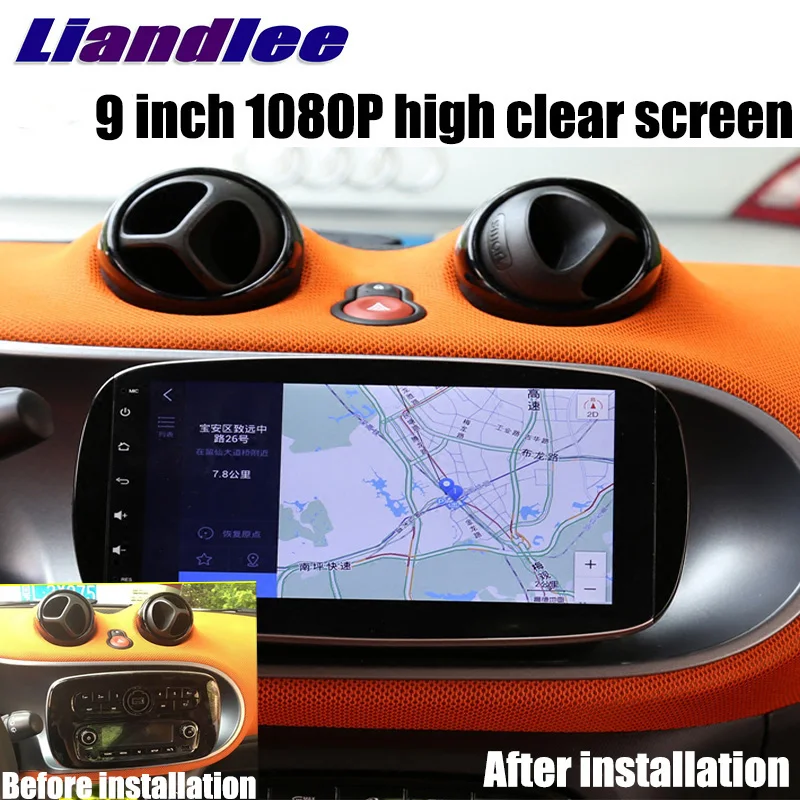 Liandlee Car Multimedia Player NAVI For Mercedes Benz MB For Smart Fortwo C453 A453 W453 2014~2016 Radio Stereo GPS Navigation