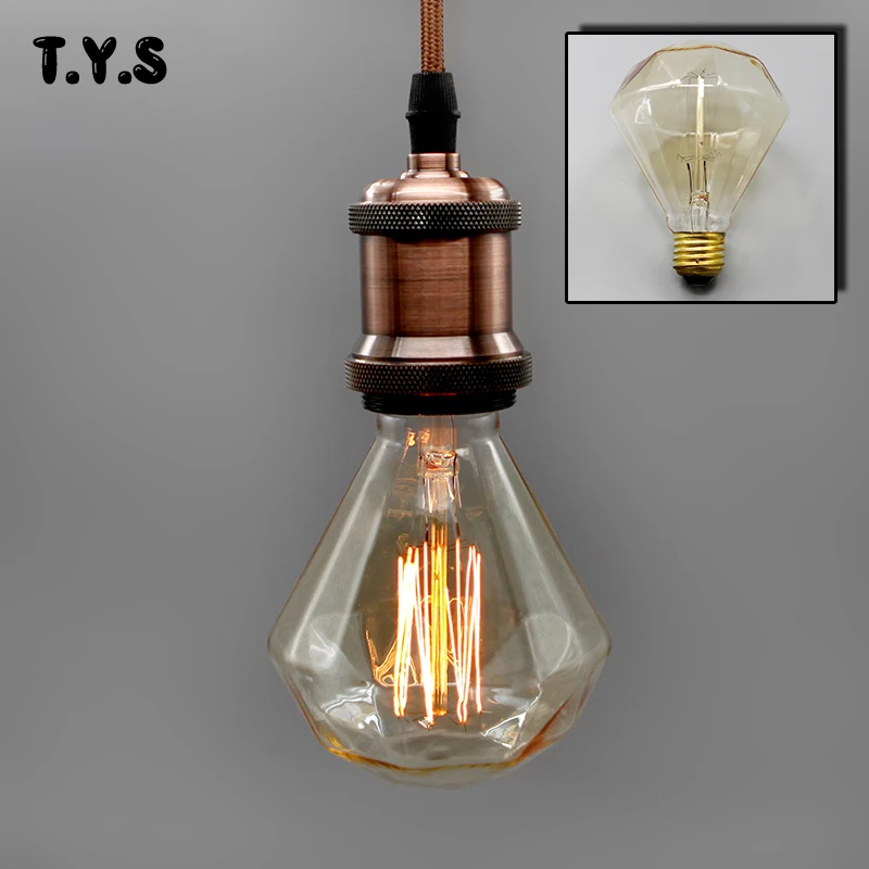 Винтаж лампа E27 декоративные Edison ЛАМПЫ ЗАТЕМНЕНИЯ лампы накаливания 110 В 220