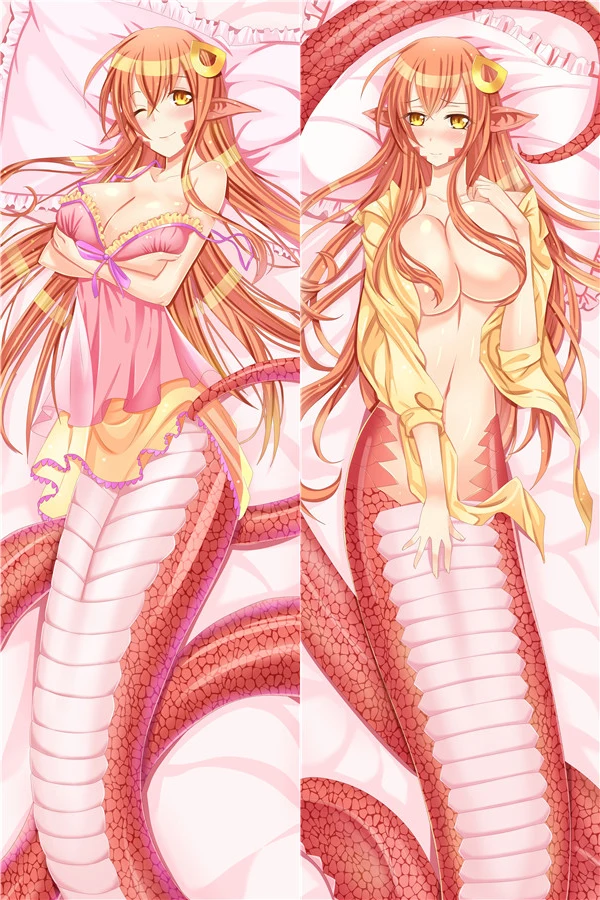Monster musume no iru nichijou аниме наволочка для подушки персонажи Miia Centorea Suu обнимающие тела
