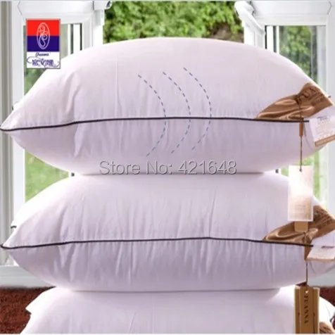 

Luxury pure synthetics down health Pillow 48*74cm 2pcs Noble polyester fiber pillow Free shipping