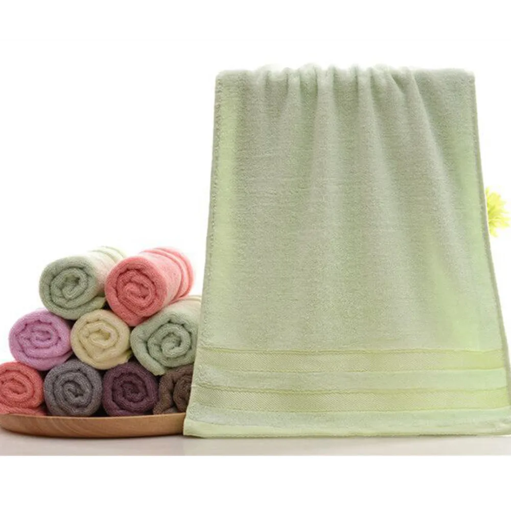 Чистый хлопок, водопоглощающее одноцветное быстросохнущее полотенце для лица, банное полотенце для высокоабсорбирующей антибактериальной салфетки, Прямая поставка